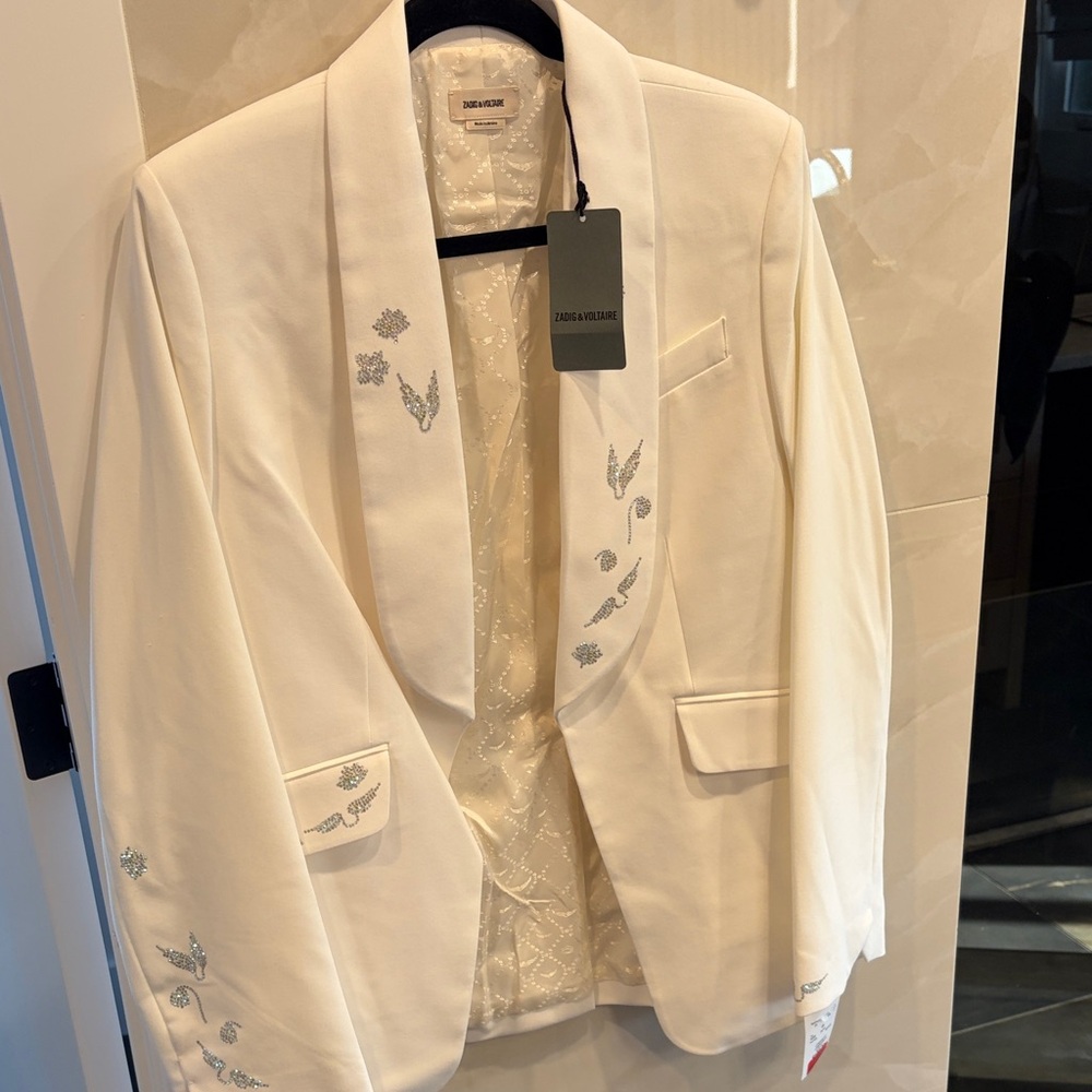 Zadig & Voltaire Cream Lined Jacket